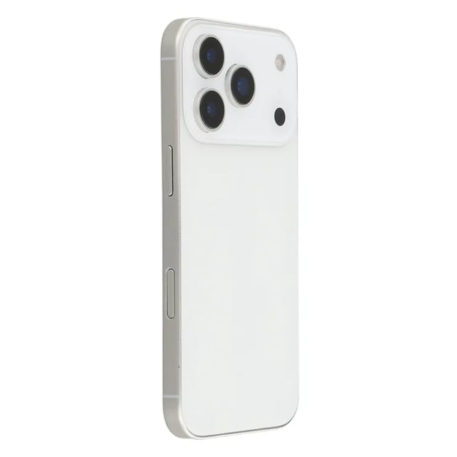For iPhone 17 Pro Black Screen Fake Phone Model Not Real Smartphone Display (Without Logo) - White
