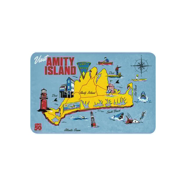Jaws 50th Anniversary Amity Island Sherpa Blanket