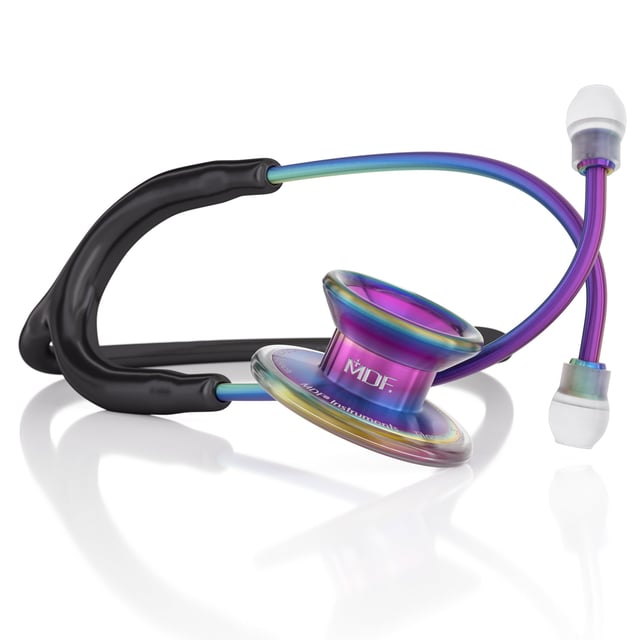 MD One® Epoch® Titanium Adult Stethoscope - Black/Kaleidoscope