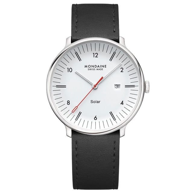Doppio Solar, Polished Steel, 41 mm, Black Vegan Grape Leather