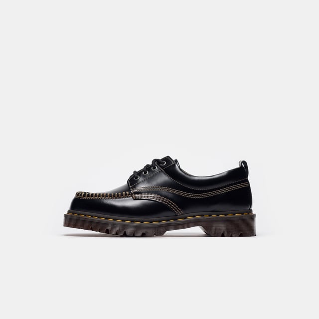 Lowell Moc Toe Shoe in Black Analine