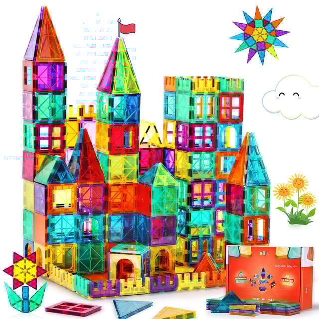 Gemmicc Magnetic Tiles Building Blocks for Kids, STEM Approved Educational Toys,3D Magnet Puzzles Stacking Blocks for Boys Girls