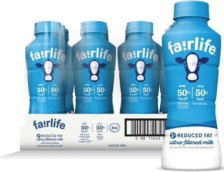 Fairlife UFM Milk 2% Reduced Fat Bottles, 14 fl oz, 12 Pack