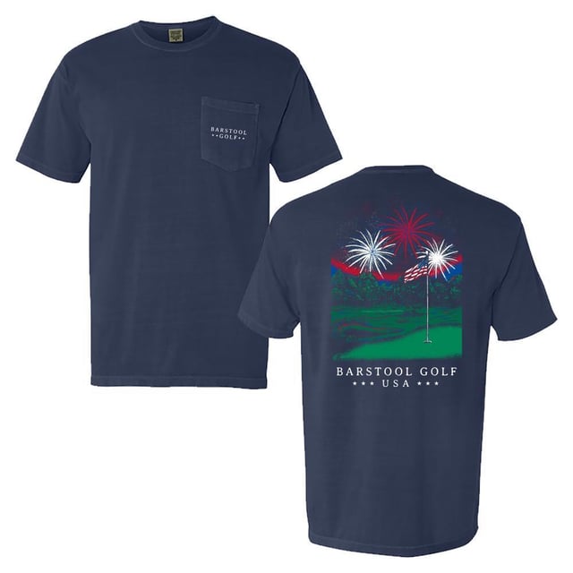 Barstool Golf Fireworks Pocket Tee