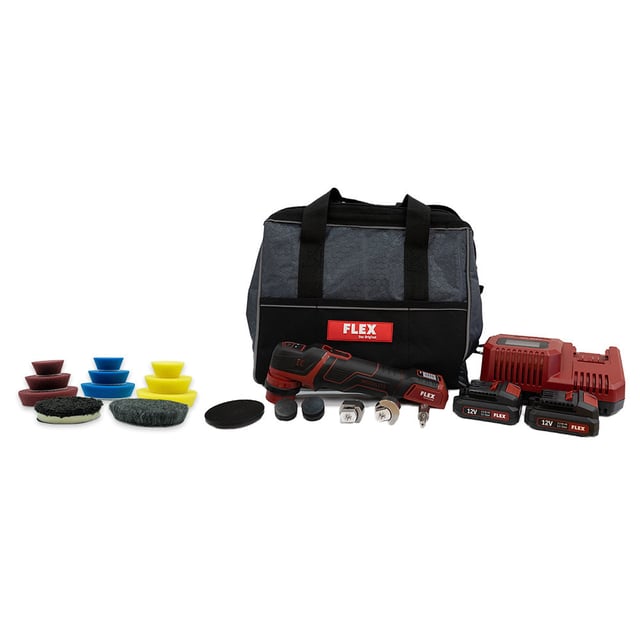 Kit Flex PXE 80 12.0 EC con almohadillas para pulir y brillar