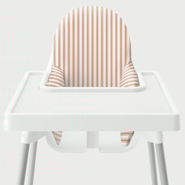 Highchair Cushion Cover - Rust Beach Stripes