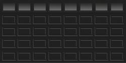 Ideal Door® Traditional 16' x 8' Black Insulated Garage Door with Windows (R-Value 6.5)