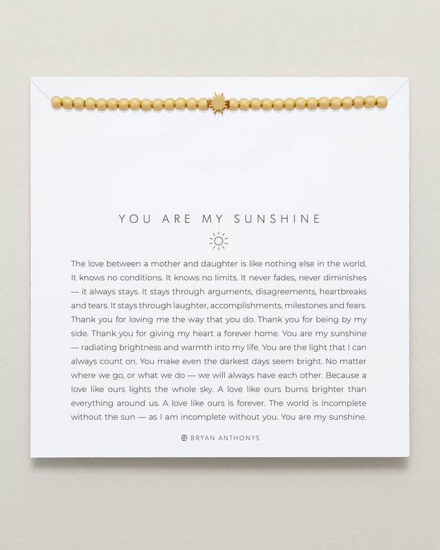 You Are My Sunshine Beaded Icon Bracelet