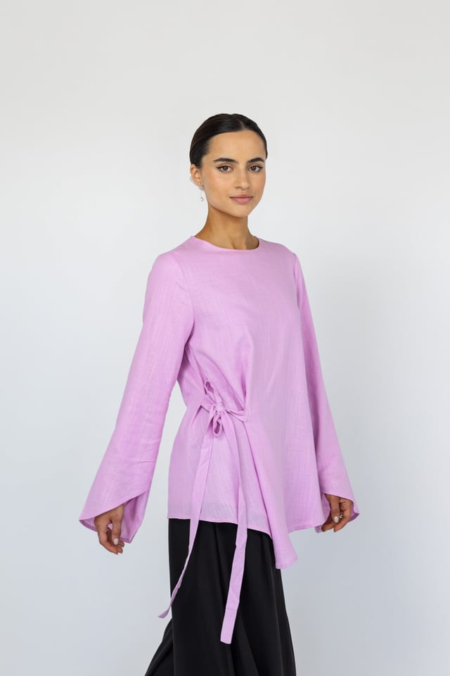 Tie Front Top Lilac