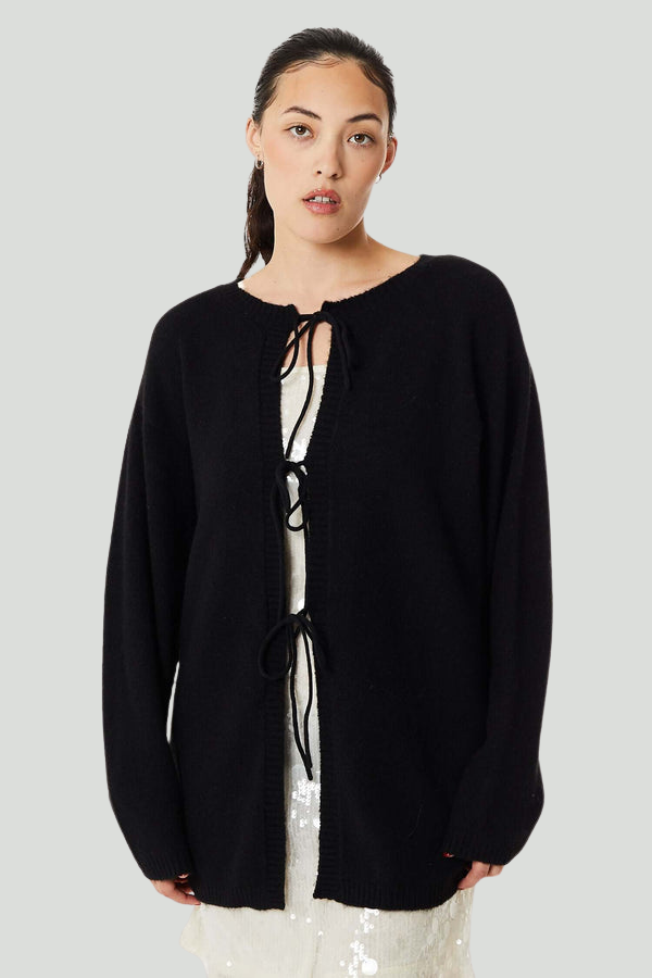Owen Reversible Cardigan in Black