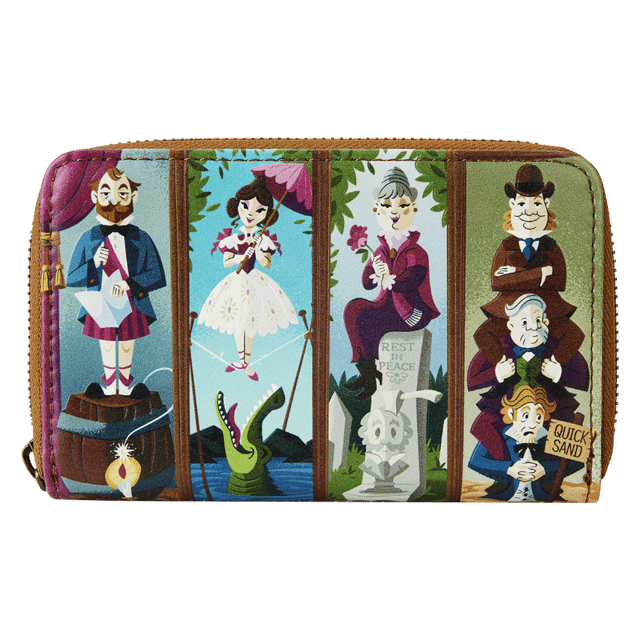 Haunted Mansion Stretching Room Portraits Glow Zip Around Wallet