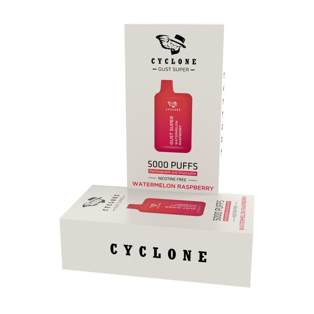 Nicotine Free Gust Super Watermelon Raspberry Rechargeable Disposable