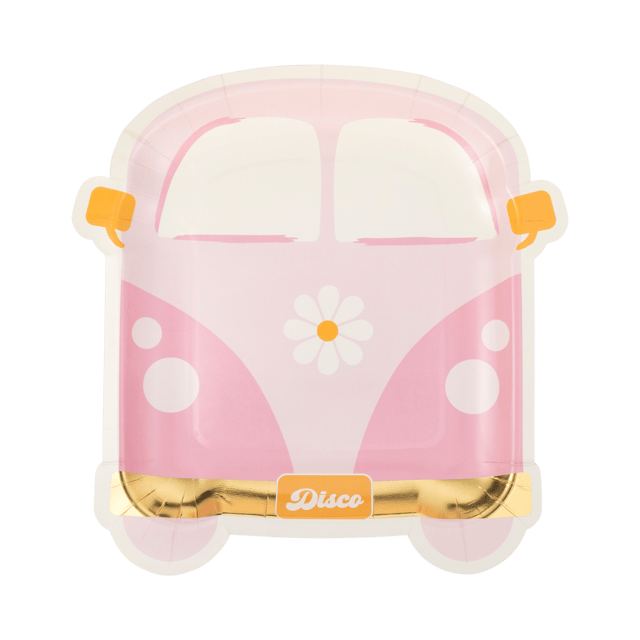Disco Daisy Van Shaped Paper Plate