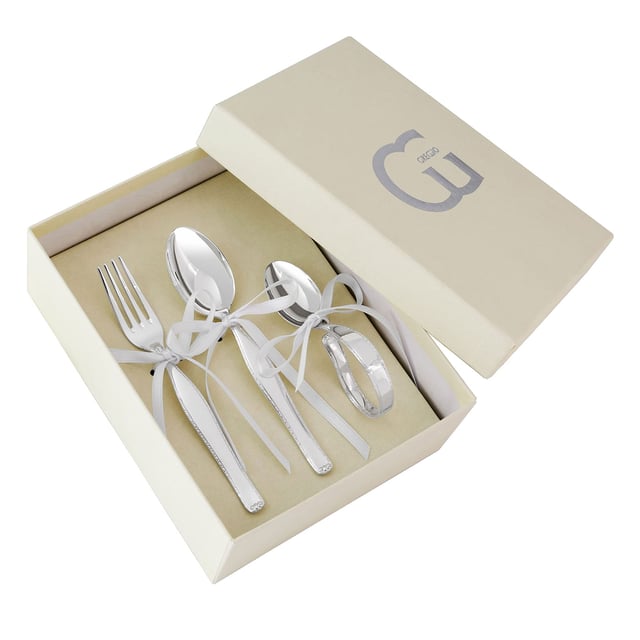 Silver Baby Tableware Set N.1
