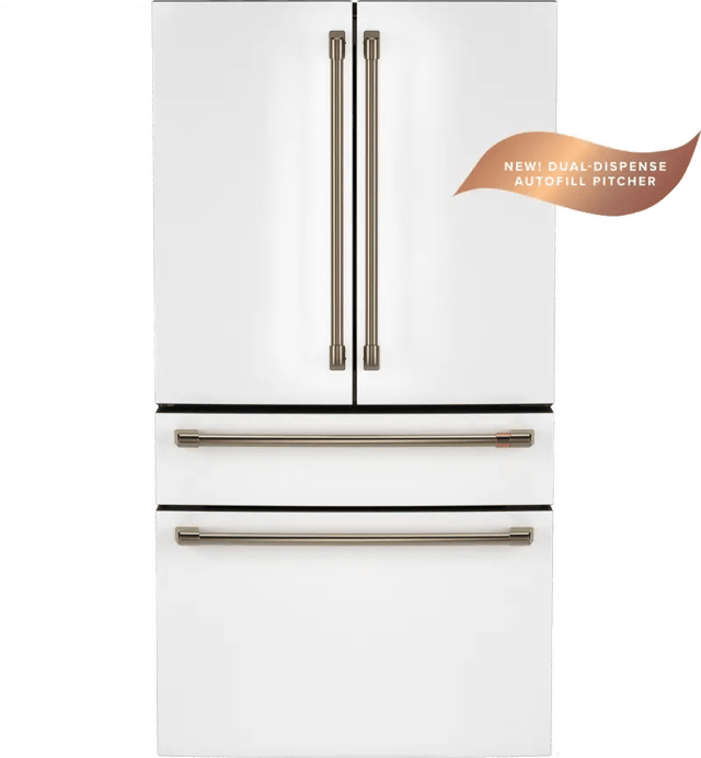 GE Cafe 28.7 Cu Ft 4-Door French Door Refrigerator - Matte White