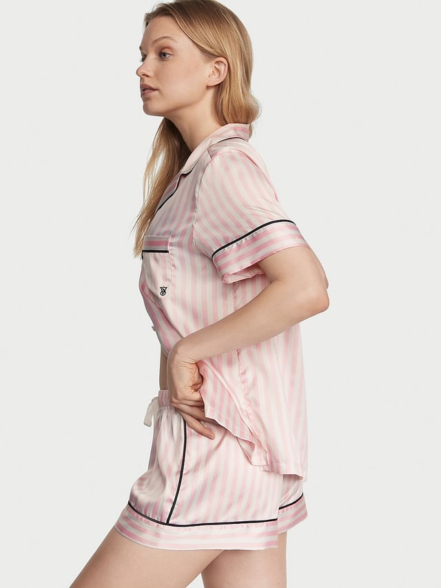 Glazed Satin Short Pajama Set