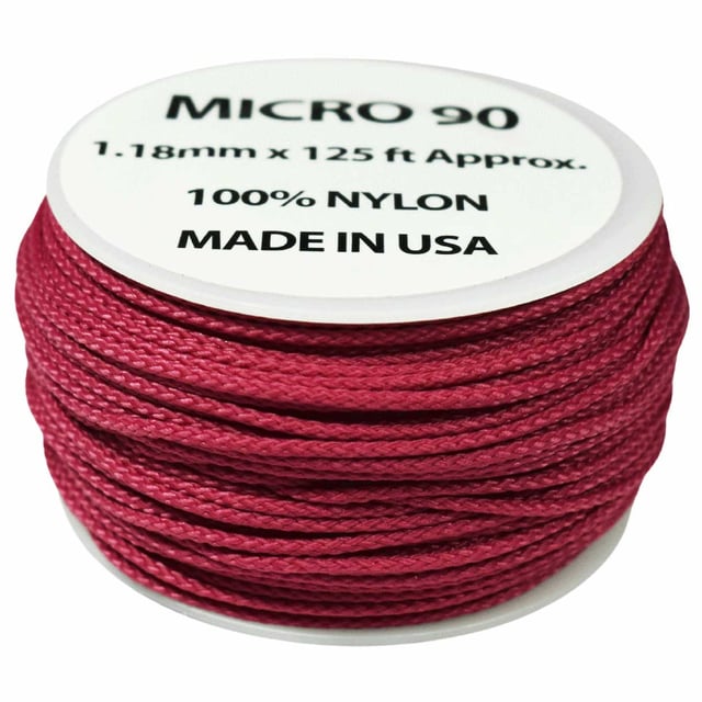 1.18 mm (3/64”) Micro Cord Fuchsia Made in the USA Nylon/Nylon (125 ft)