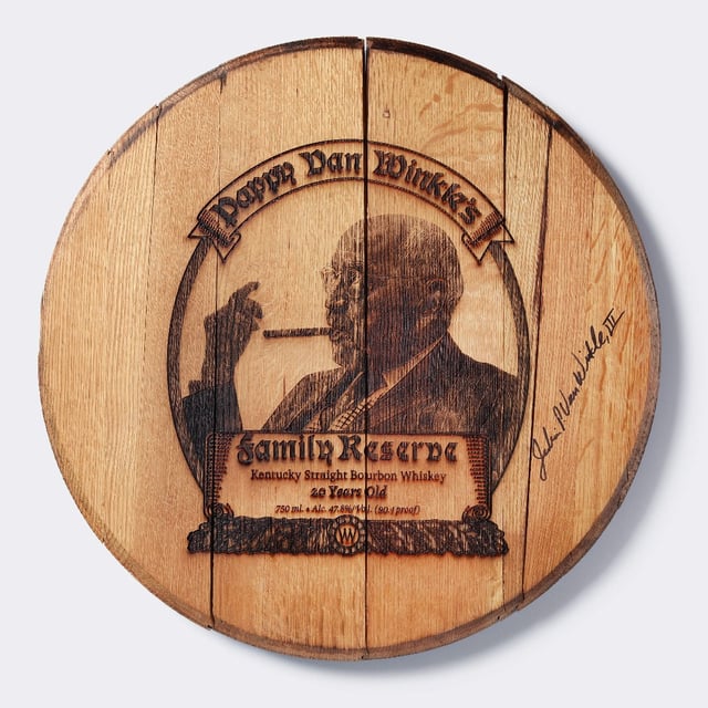 Limited Edition Authentic Pappy Van Winkle 20-year Barrel Head