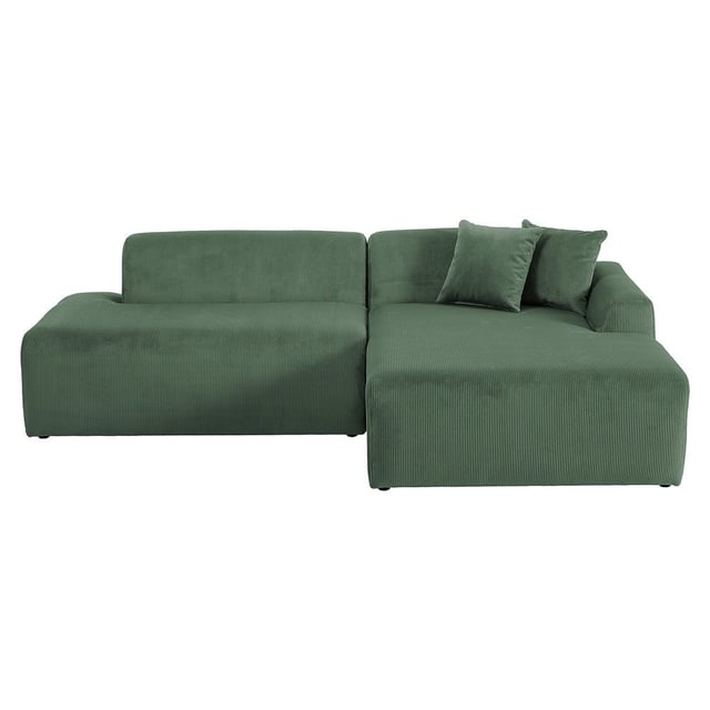 Dexter Green Corduroy Sectional Right Facing Chaise