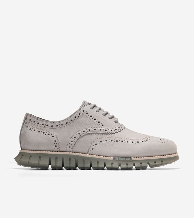 Men's ZERØGRAND Remastered Wingtip Oxfords in Gray | Cole Haan