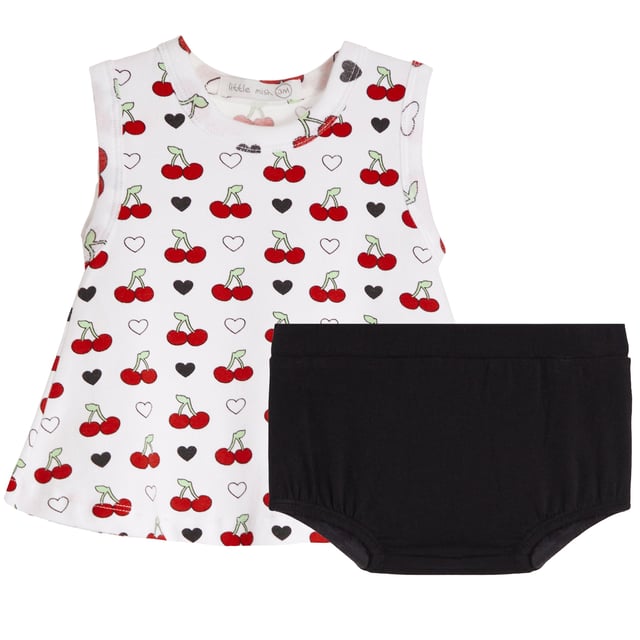2pc Cherries Swing Diaper Set