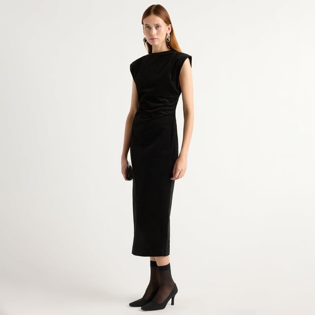 Cambria Structured Corduroy Dress