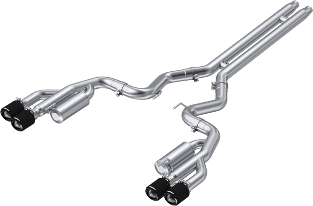 2018-2023 Mustang Cat-Back, Quad Rear Exit Exhaust, S72073CF