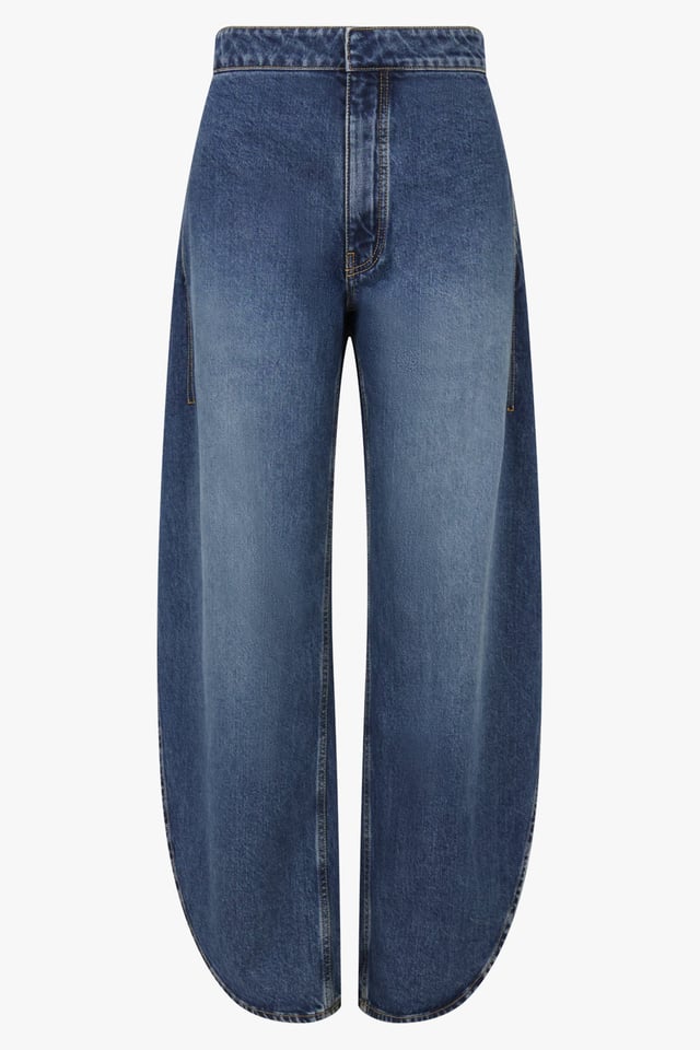 Petal Round Fit Dart Jeans | Washed Blue