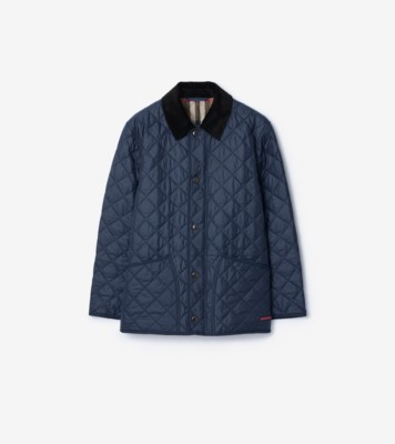 Quilted Nylon Jacket in Navy - Men | Burberry® Official