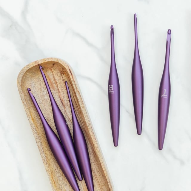 Limited Edition Grape Streamline Metal Crochet Hooks