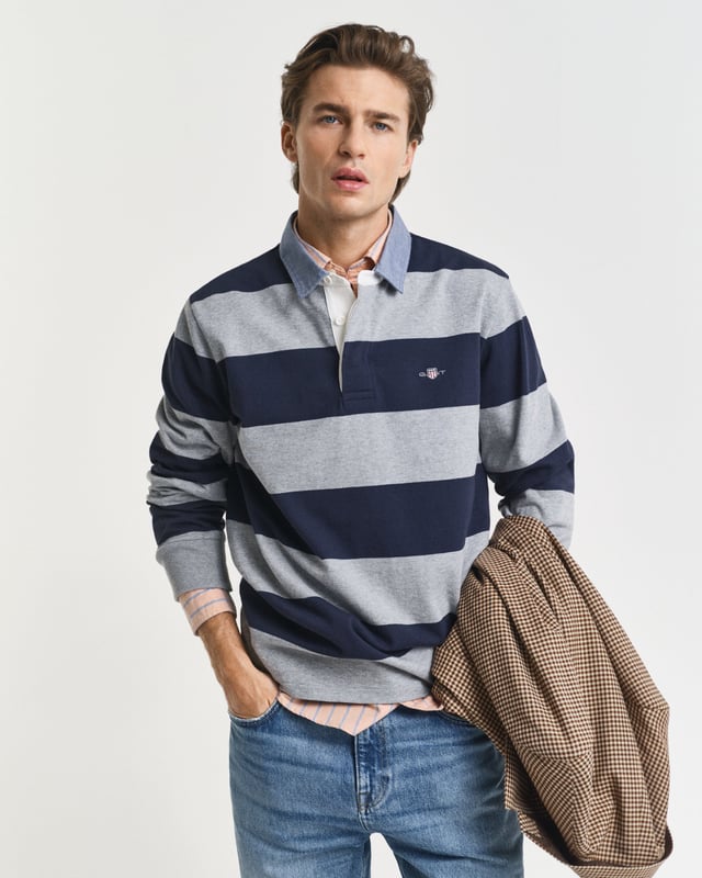 Striped Chambray Heavy Rugger