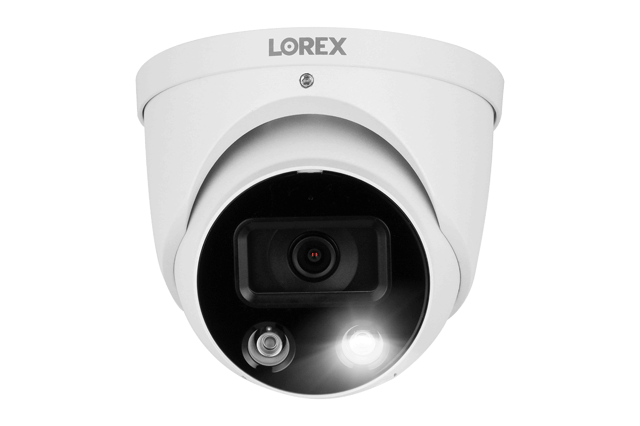 Lorex 4K IP Wired Dome Security Camera with Smart Deterrence and Smart Motion Detection