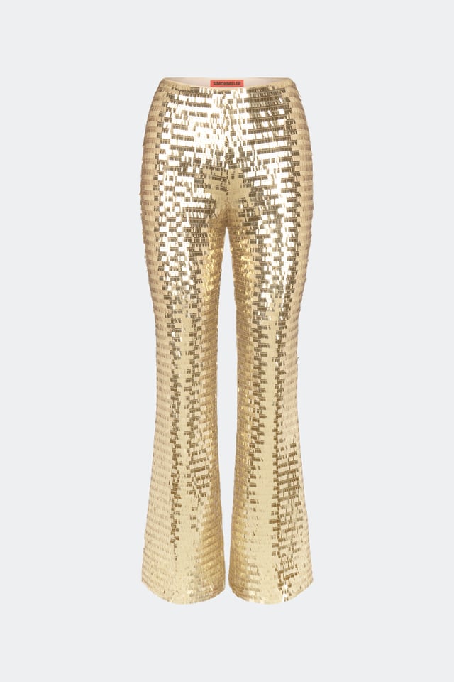 Sequin Robo Pant in Star Gold