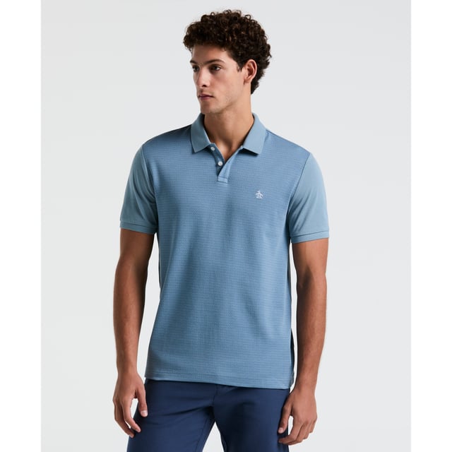 Jacquard Geo Line Jersey Polo