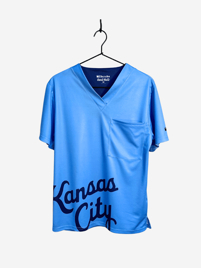 Men's "Kansas City Script" Scrub Top