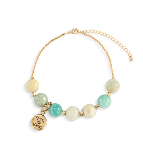 7 Days Tracker Bracelet - Turquoise and Gold