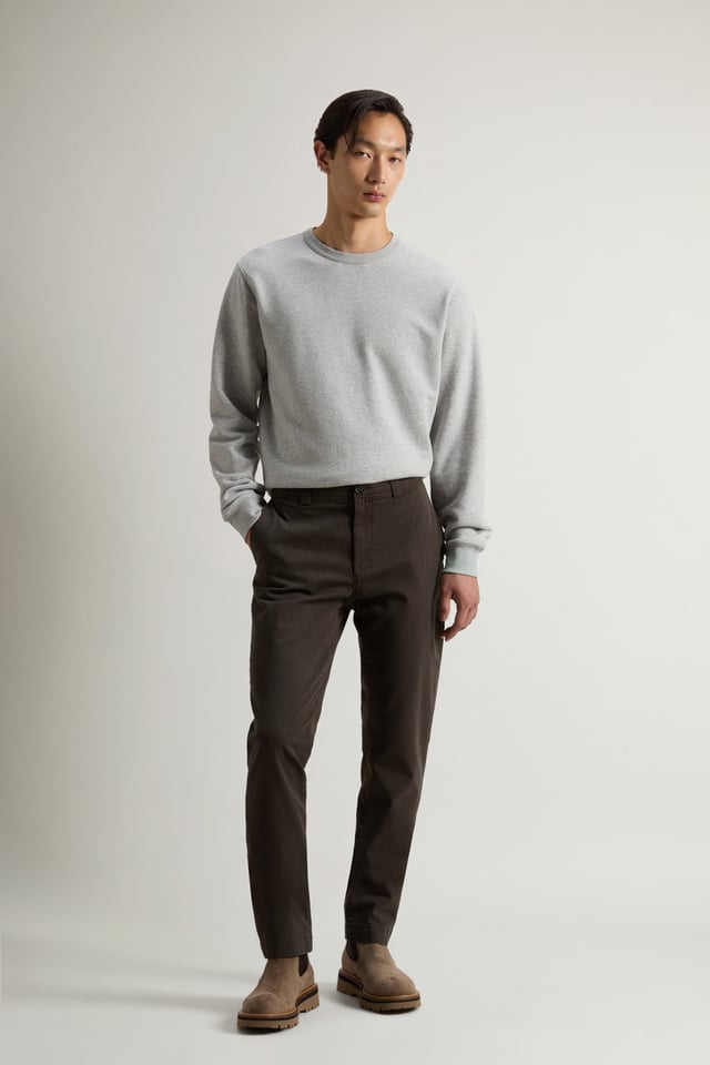 Garment-Dyed Chino Pants in Stretch Cotton Twill - Men - Green