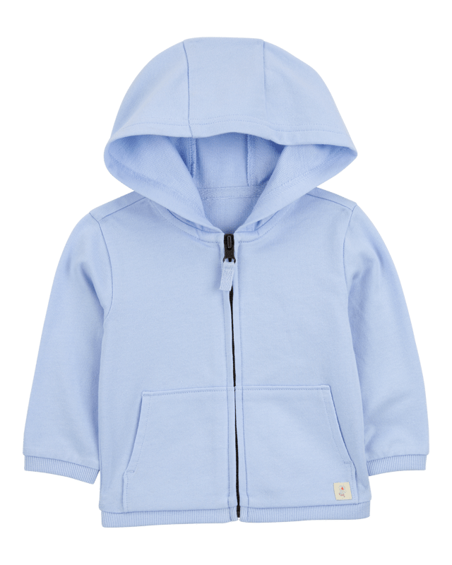 Baby Zip-Up French Terry Hoodie - Blue