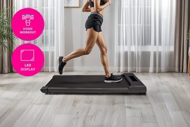 Alivio Under Desk Digital Treadmill with LCD Display & Remote – 2.5HP