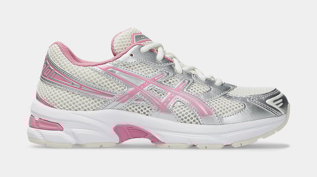 Gel 1130 Grade School Running Shoes (Cream/Sweet Pink)