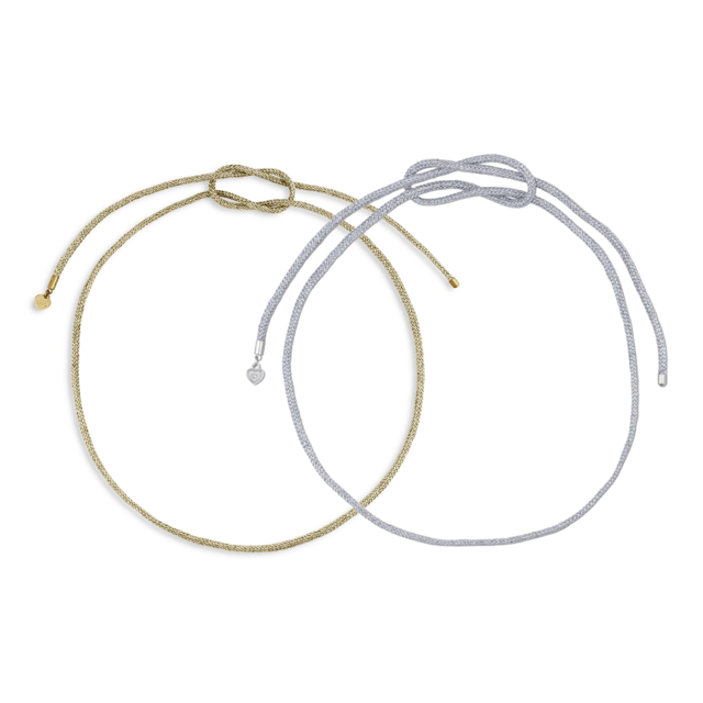 Gold & Silver Lurex Necklace Cord Bundle