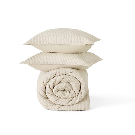 GentleSoft™ Cotton Waffle Weave Comforter Set