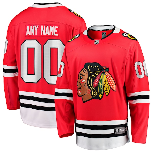 Men's Chicago Blackhawks Fanatics Red Home Breakaway Custom Jersey