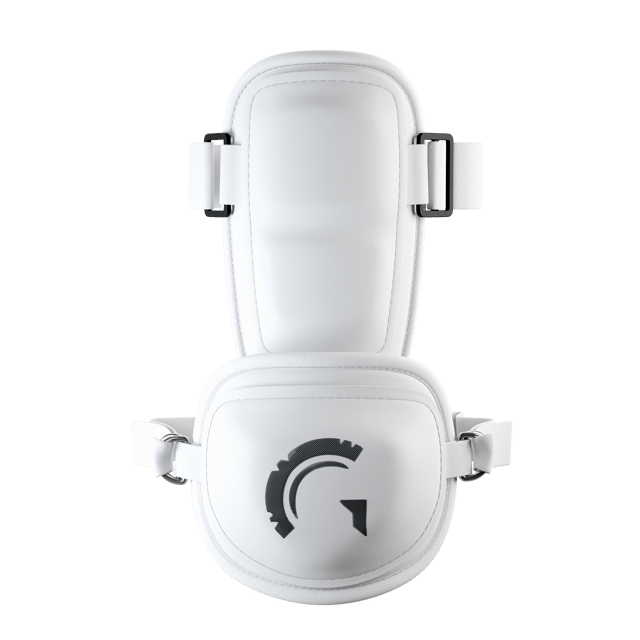 Guardian Centurion Hard Shell Pro Baseball Elbow Guard (White Black)