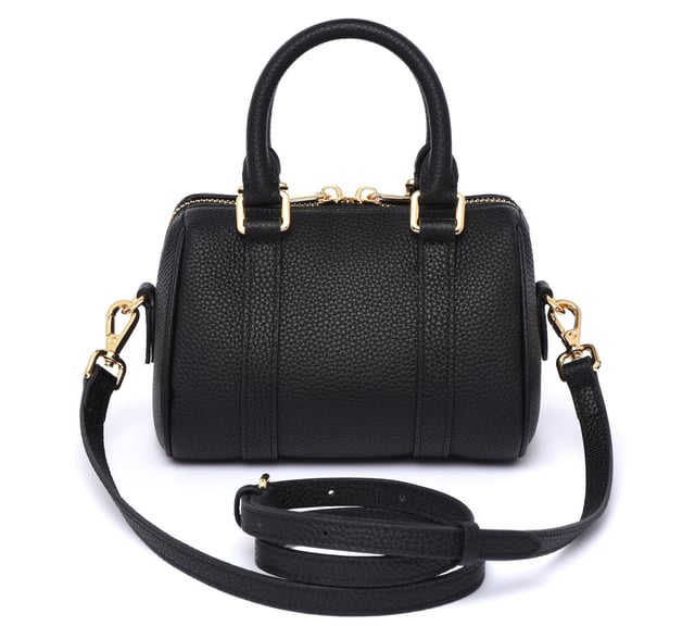 NANO Boston bag - Togo Leather - Black