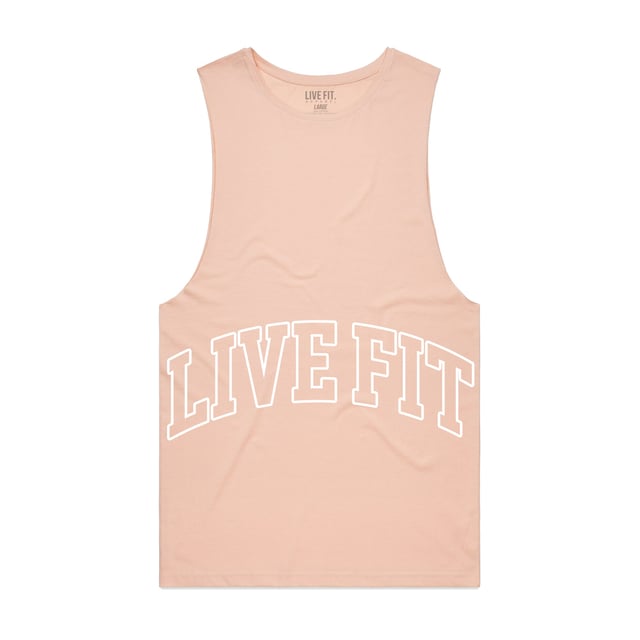 Letterman Muscle Tank - Dusty Rose