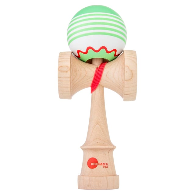 Kaizen Fish Cake Colors - Luna Shape - Silk - Mint Green & Red - Maple