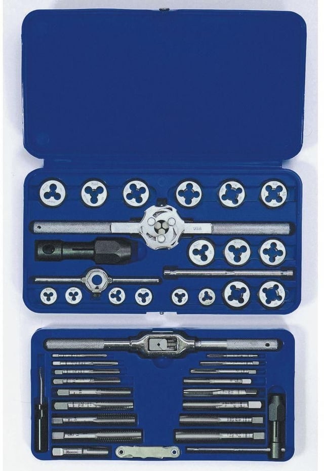 Irwin 26319 HANSON Machine Screw/Fractional/Metric Tap And Die Set 40 Piece Set