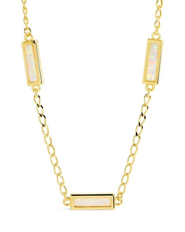 Pavati Gemstone Station Necklace