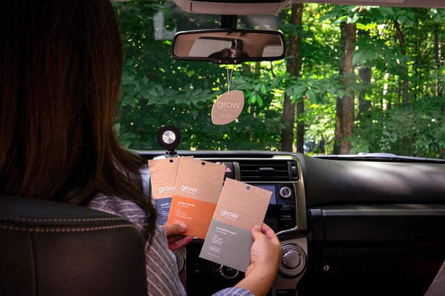 Flannel + Leaves Car Freshener